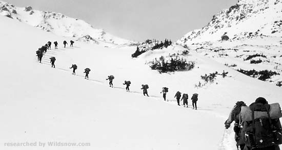 The troopers approach Darling Pass in 1944.