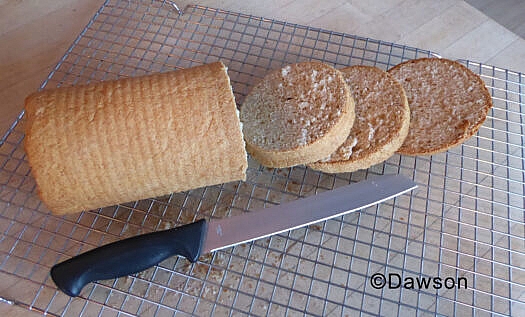 A slice or two of can bread.