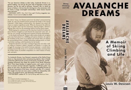 Paperback cover, Avalanche Dreams, memoir.