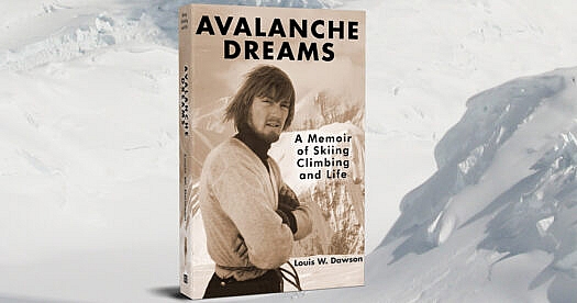 Avalanche Dreams book cover on snowy glacier.